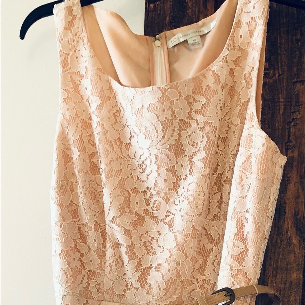 Blush pink, Lauren Conrad lace dress, size 12